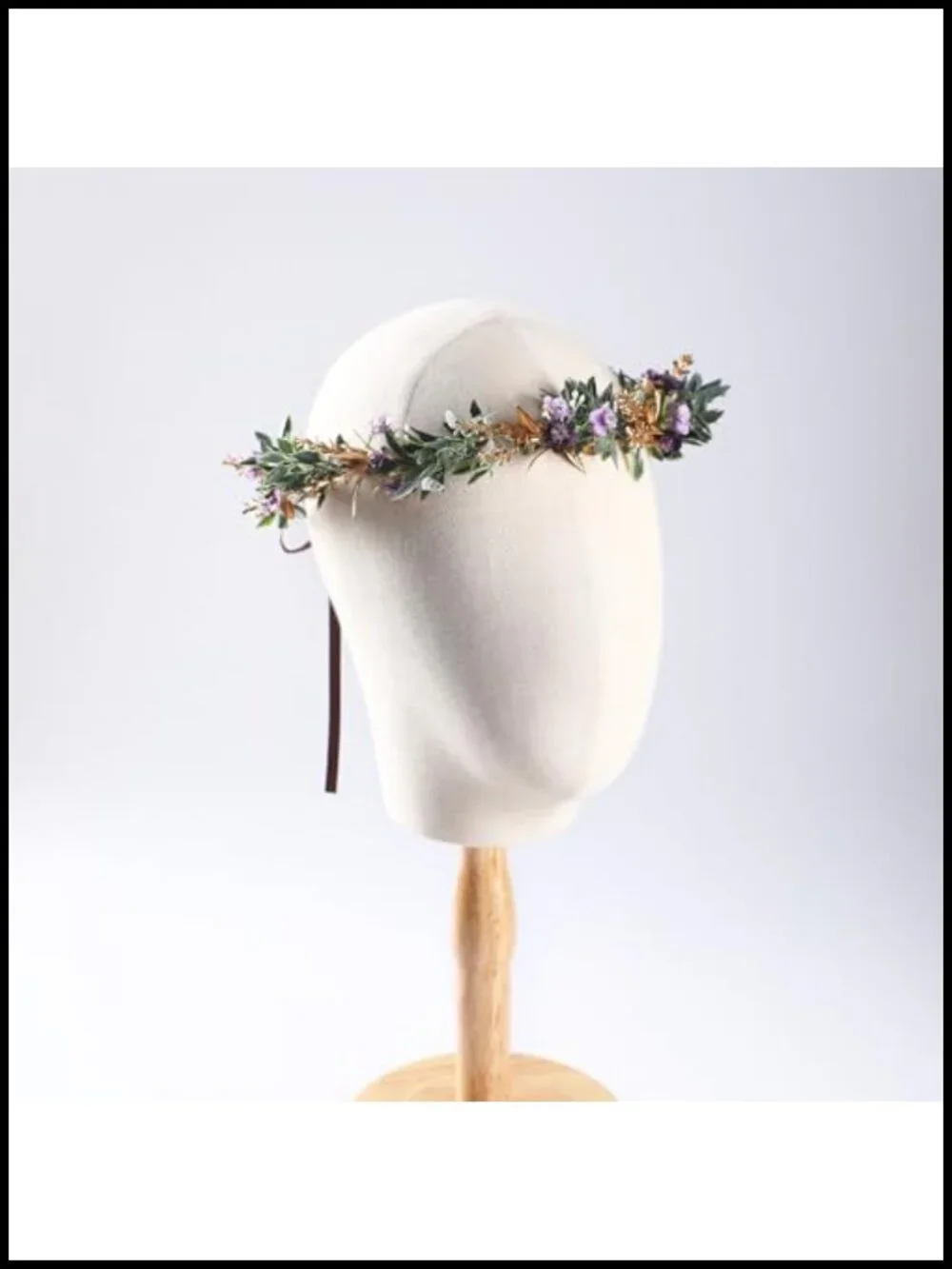 Golden Green Fairy Flower Crown Headband, Floral Circlet for Weddings,